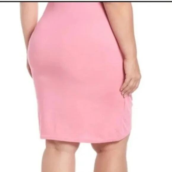 LEITH Dress NWT $56 Sleeveless Ruched Pink Dress Size XL - Picture 3 of 9